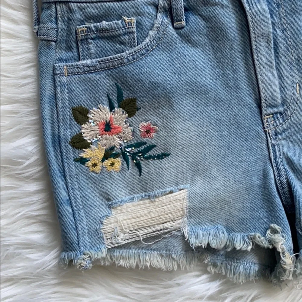 Hollister High-Rise Short-Short Denim Shorts Size 25